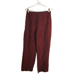 Elegant and Comfortable Burgundy Women's Linen Pants